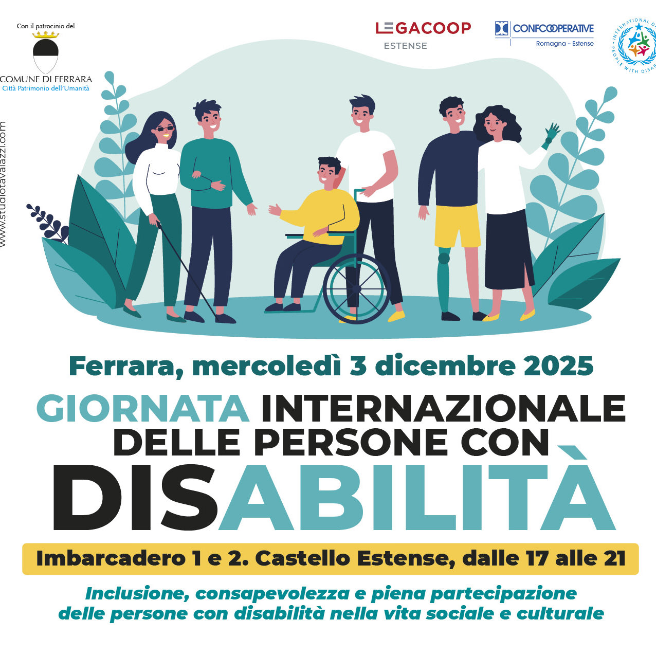 La Giornata Internazionale delle Persone con disabilità. L’evento al Castello Estense. La Giornata Internazionale delle Persone con disabilità. L’evento al Castello Estense.